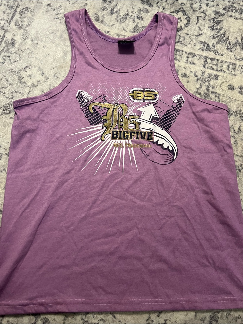 BIGFIVE Graphic Tank Top in Dusty Lavender